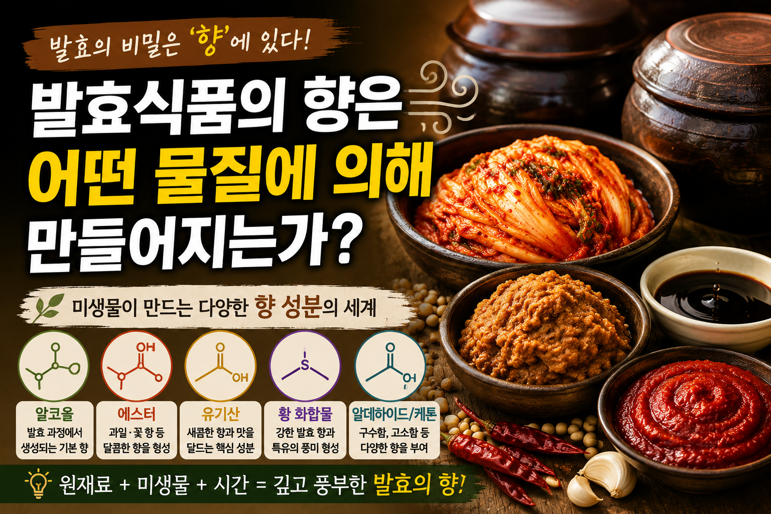 발효식품의 향은 어떤 물질에 의해 만들어지는가